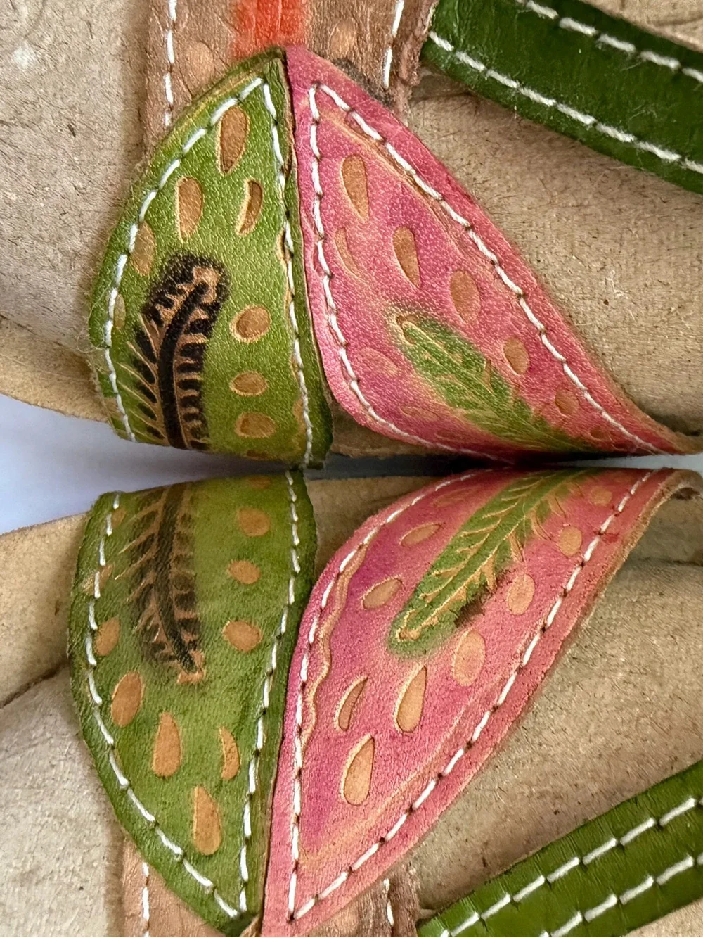 Women's Spring Step L’Artiste Leather Floral Strap Sandals
